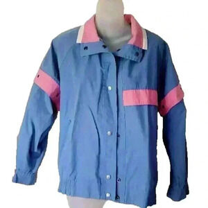 Vintage Be In The Current Seen Windbreaker Jacket Retro 80s 90s Women Size Small